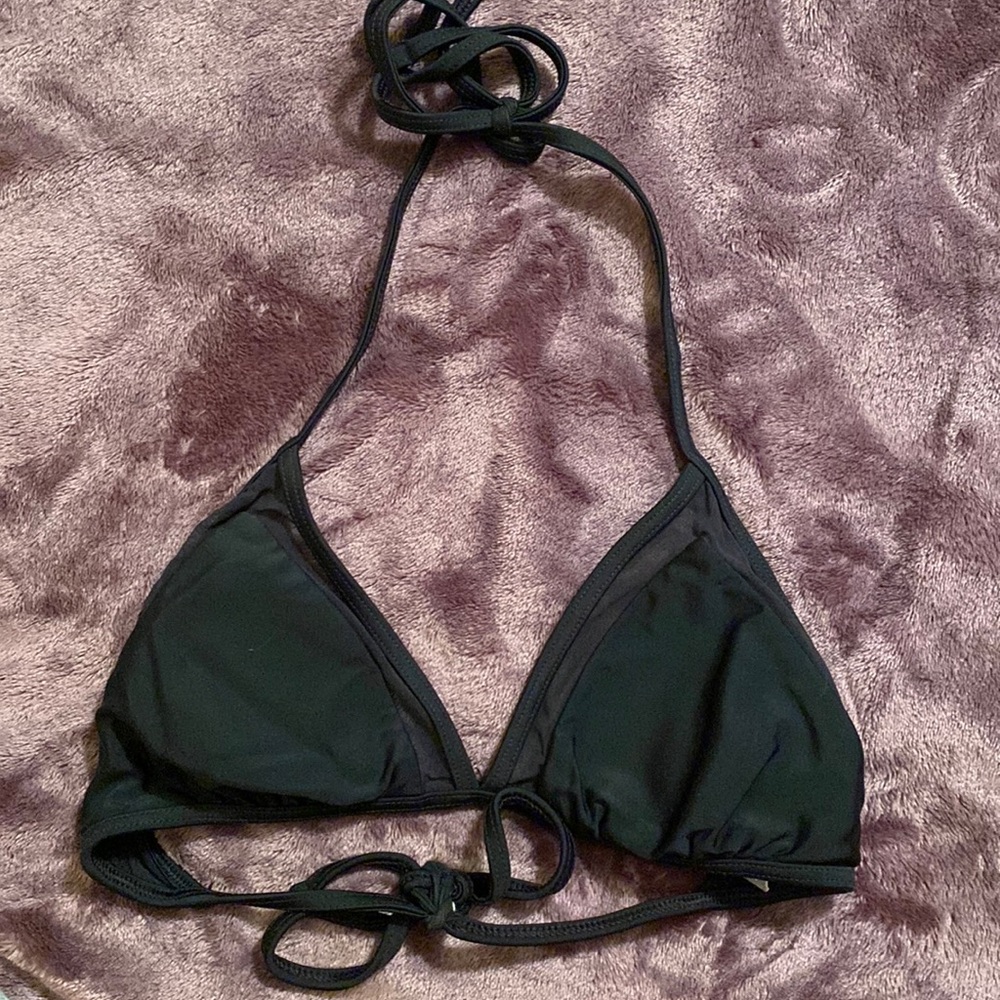 Aerie Black Triangle Bikini Top